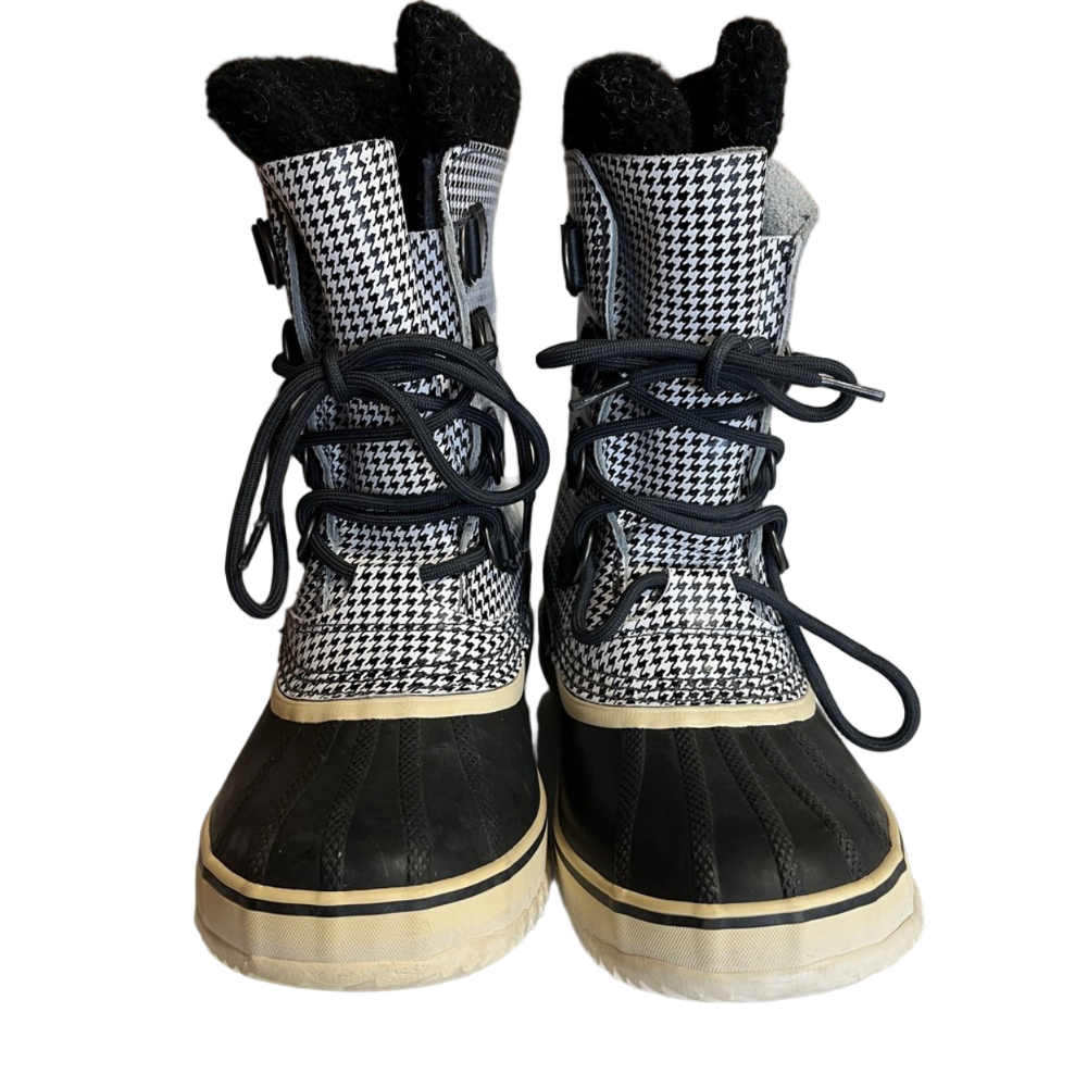 Sorel Womens 1964 Pac Waterproof Winter Boots Houndstooth Size 7